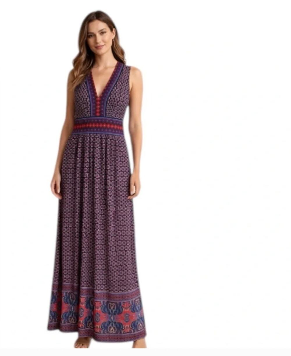 Wisp Dress Size US 12 Maxi Floral Boho Stretch V Neck Comfortable